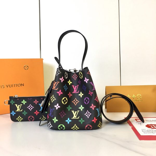 M13089 Bông hoa này All InBB Xph túi xách vải Monogram với các mảnh kim loại sáng bóng