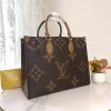 M45321 túi xách trung Onthego cổ điển Monogram vải vải với Monogram Reverse