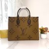 M45321 túi xách trung Onthego cổ điển Monogram vải vải với Monogram Reverse