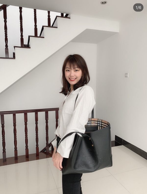 Burberry, huy hiệu, da thú, túi xách