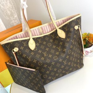 Mô hình 40995 gốc, huyền thoại túi xách Neverfull lớn nhưng không nặng nề được làm bằng vải vải Damier Ebène.