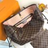 Mô hình 40995 gốc, huyền thoại túi xách Neverfull lớn nhưng không nặng nề được làm bằng vải vải Damier Ebène