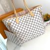 Mô hình 40995 gốc, huyền thoại túi xách Neverfull lớn nhưng không nặng nề được làm bằng vải vải Damier Ebène