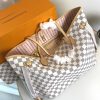 Mô hình 40995 gốc, huyền thoại túi xách Neverfull lớn nhưng không nặng nề được làm bằng vải vải Damier Ebène