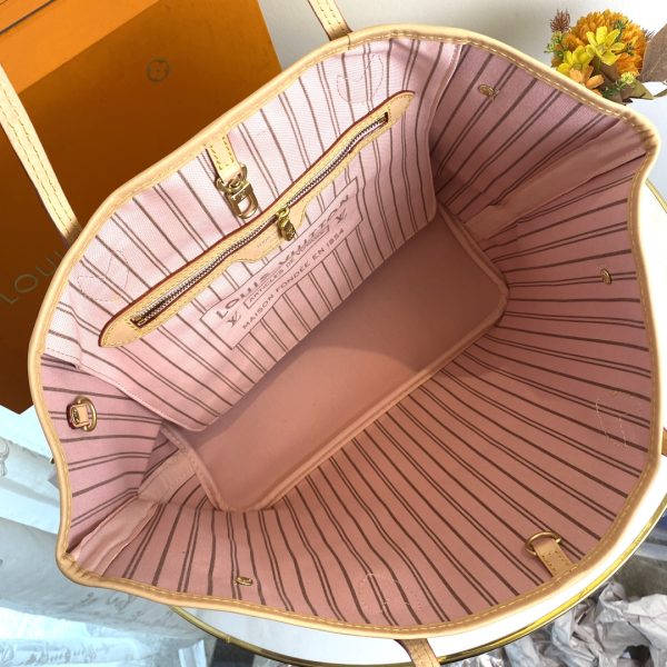 Mô hình 40995 gốc, huyền thoại túi xách Neverfull lớn nhưng không nặng nề được làm bằng vải vải Damier Ebène