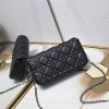 This Lady Dior mobile phone bag is elegant in style.