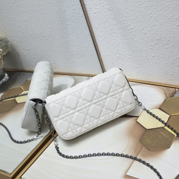 This Lady Dior mobile phone bag is elegant in style.