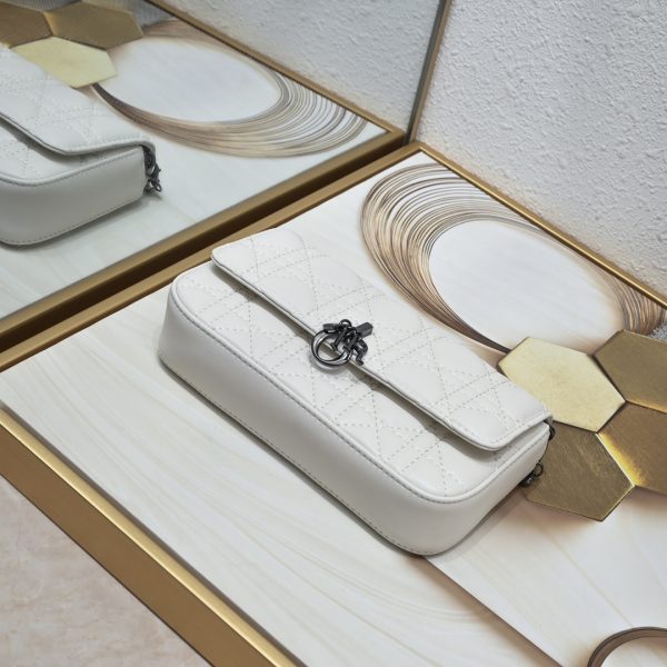 This Lady Dior mobile phone bag is elegant in style.