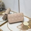 This Lady Dior mobile phone bag is elegant in style.