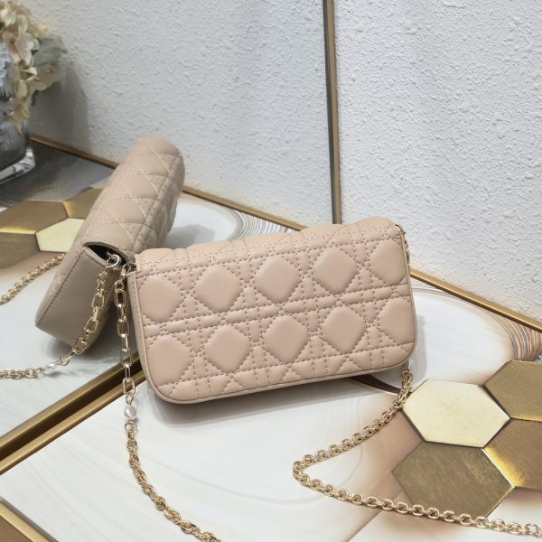 This Lady Dior mobile phone bag is elegant in style.