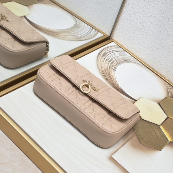 This Lady Dior mobile phone bag is elegant in style.