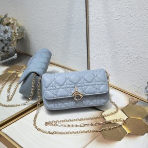 This Lady Dior mobile phone bag is elegant in style.