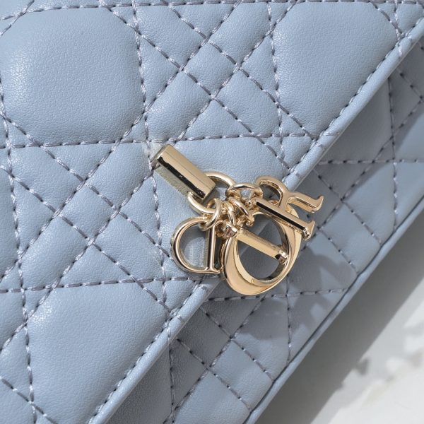 This Lady Dior mobile phone bag is elegant in style.