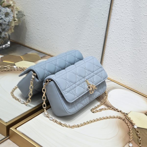 This Lady Dior mobile phone bag is elegant in style.