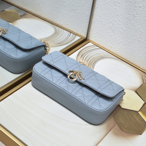 This Lady Dior mobile phone bag is elegant in style.
