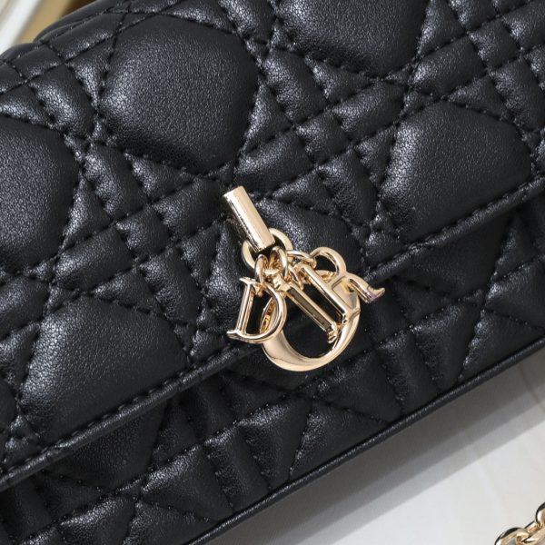 This Lady Dior mobile phone bag is elegant in style.