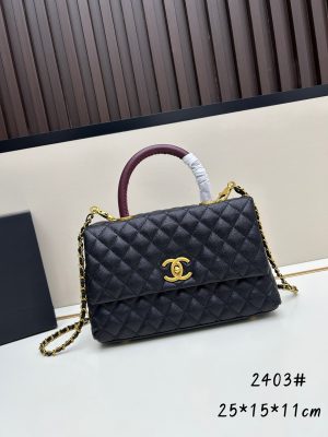 Chanel Coco Handle Ngưu vàng đen