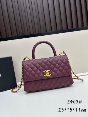 Chanel Coco Handle Ngưu vàng đen