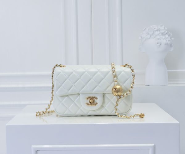Chanel ₽ sét kim loại cf mini túi nắp miệng toàn cầu