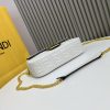 BAGUETTE handbag, delicate cowhide 3D relief double F.