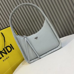 Túi mặt trăng lưỡi liềm Fendessence được khâu thủ công bằng dây cáp lớn cùng màu 264 chân