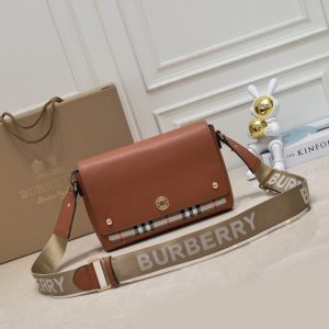 Túi da xốp khéo léo của Burberry với sọc Vintage