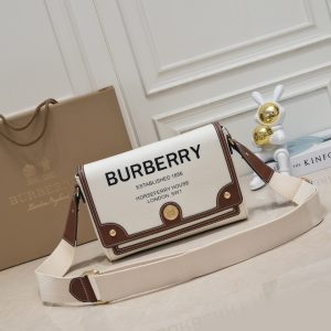 Túi da xốp khéo léo của Burberry với sọc Vintage