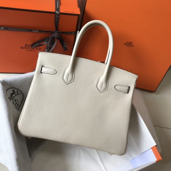 Lông nâng cấp Hermès-birkin Platinum 30cm nhập khẩu da bò