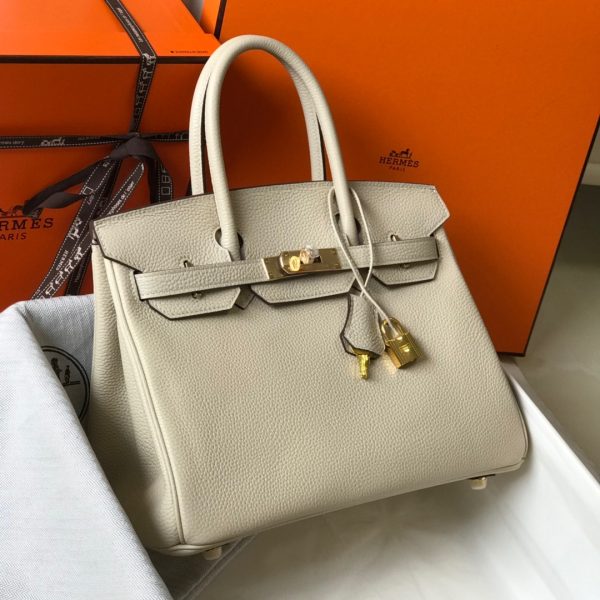 Lông nâng cấp Hermès-birkin Platinum 30cm nhập khẩu da bò