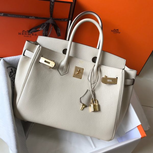 Lông nâng cấp Hermès-birkin Platinum 30cm nhập khẩu da bò