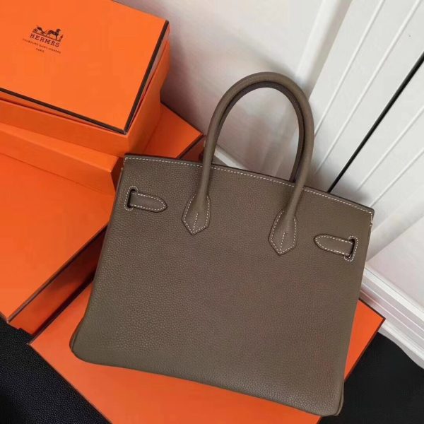 Lông nâng cấp Hermès-birkin Platinum 30cm nhập khẩu da bò