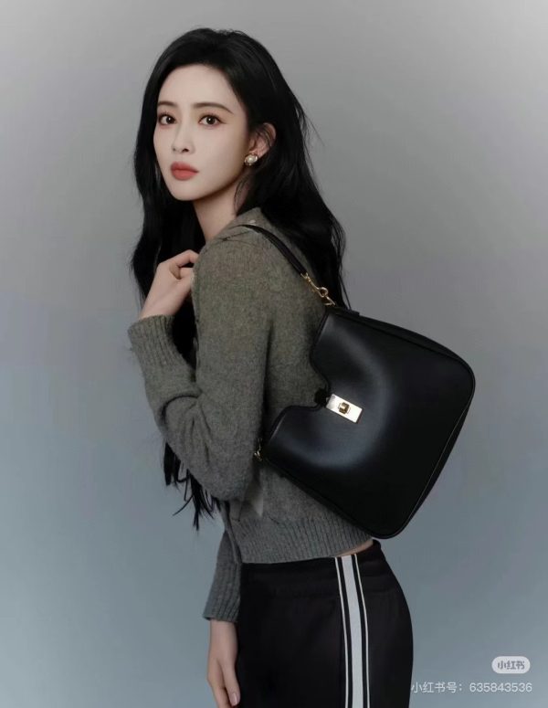 CELINE: Túi da đen có thể mang theo vai và xích