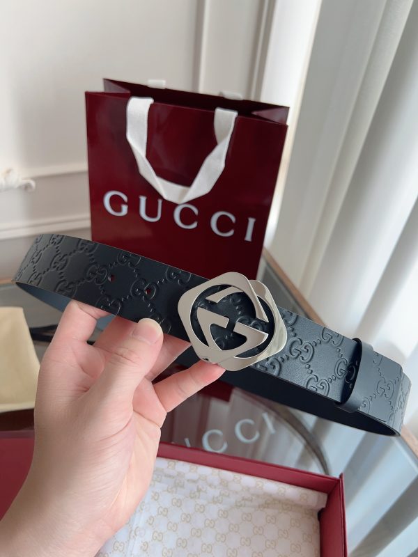 Gucci 3.8cm nhập khẩu hoa da bò