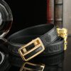 Gucci Đai đai tự động cho nam giới rộng 35mm mạ điện chân không, công nghệ tinh tế