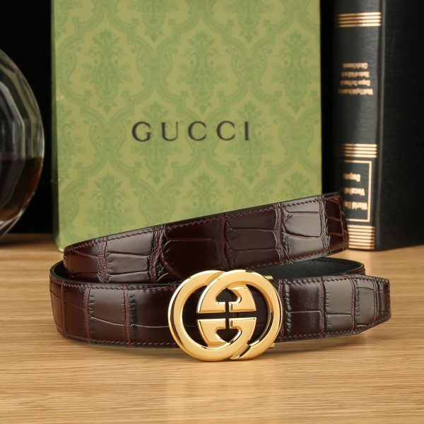 Gucci Đai đai tự động cho nam giới rộng 35mm mạ điện chân không, công nghệ tinh tế