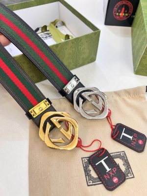 Gucci Đai đai tự động cho nam giới rộng 35mm mạ điện chân không, công nghệ tinh tế