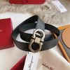 Ferragamo. width 3.5cm Haute Couture men's belts double-sided imported cowhide.