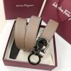 Ferragamo. width 3.5cm Haute Couture men's belts double-sided imported cowhide.