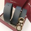 Ferragamo. width 3.5cm Haute Couture men's belts double-sided imported cowhide.