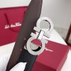 Ferragamo. width 3.5cm Haute Couture men's belts double-sided imported cowhide
