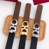 Ferragamo. width 3.5cm Haute Couture men's belts double-sided imported cowhide