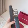 Ferragamo. width 3.5cm Haute Couture men's belts double-sided imported cowhide