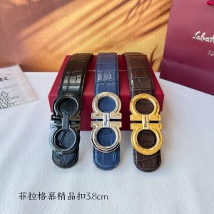 [Filagmu] Da bò con nhập khẩu hai mặt, với nút thép chất lượng, chiều rộng 3,8cm