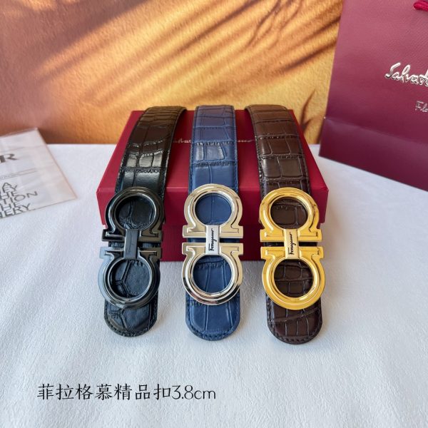 [Filagmu] Da bò con nhập khẩu hai mặt, với nút thép chất lượng, chiều rộng 3,8cm