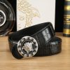 Cái nút thép không gỉ cao cấp Versace, rộng 3.8cm, được trang bị da bò hai mặt nhập khẩu từ Ý
