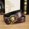 Cái nút thép không gỉ cao cấp Versace, rộng 3.8cm, được trang bị da bò hai mặt nhập khẩu từ Ý