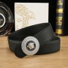 Cái nút thép không gỉ cao cấp Versace, rộng 3.8cm, được trang bị da bò hai mặt nhập khẩu từ Ý