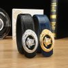 Cái nút thép không gỉ cao cấp Versace, rộng 3.8cm, được trang bị da bò hai mặt nhập khẩu từ Ý