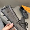 Louis Vuitton, người đàn ông, giày đậu, đậu, da, vải, bò đen