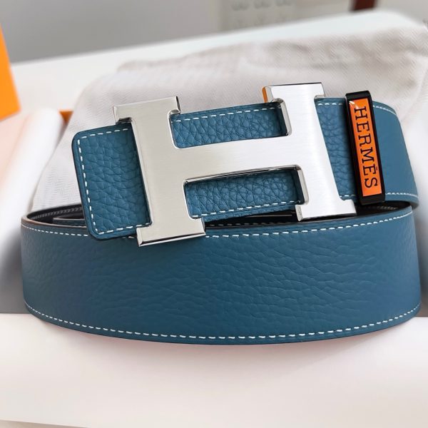 Hermès thắt lưng da đàn ông chiều rộng 3.8cm